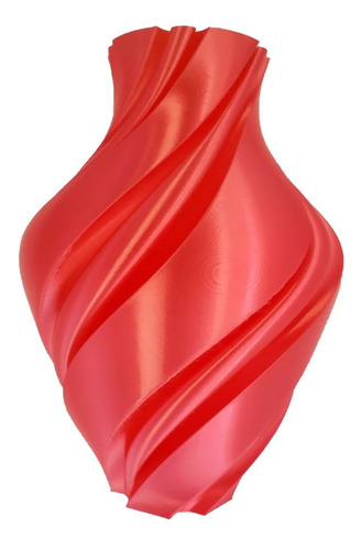 Vaso Decorativo Impressão 3d Vermelho Silk 15cm Vd0002