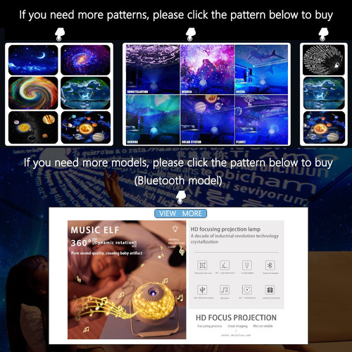 Lbb Lâmpada De Projetor De Estrelas Com Luz Noturna Para