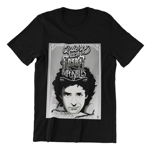 Polera Unisex Gustavo Cerati Frase Algodon Estampado