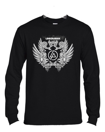 Polera Ml Linkin Park Logo Wings Rock Abominatron