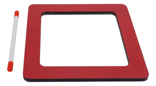 Tambor De Mano, Cartón Comprimido, Piel De Resina, Color Roj