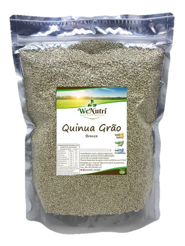 Quinoa Quinua Branca Em Grãos Peruana Wenutri 1 Kg