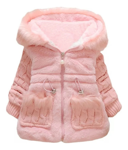 Jaqueta Infantil De Inverno Para Menina Bolsa Quente Roupa