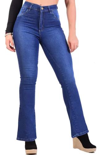 Pantalones Jeans Clasico Recto Para Mujeres