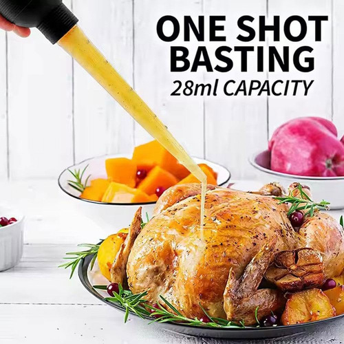 Bulbo De Succión De Silicona Turkey Baster Con Limpiador Par