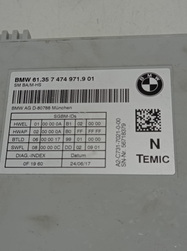 Modulo De Conforto Controle Do Banco Bmw 320i 2013 14 15 18