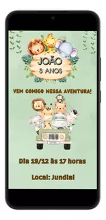 Convite Digital Infantil Vários Temas -  Lembrete Grátis