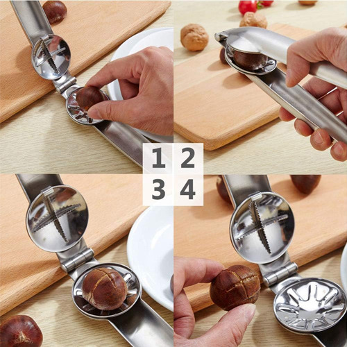 Para Quebra Nozes Abridor Castanha Portuguesa Inox /