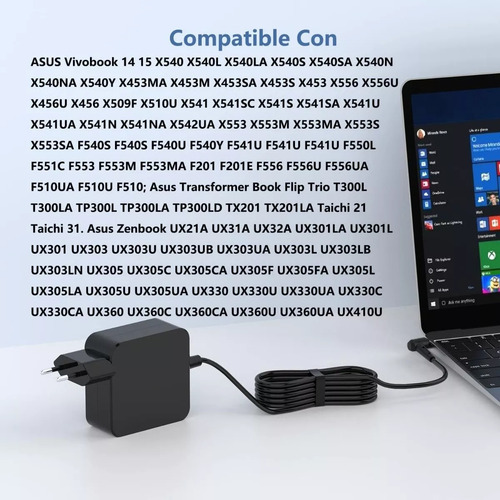 Cargador Para Notebook Asus Vivobook X415ea (45w) Series