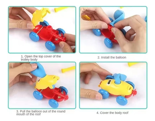 Bombin Lanzador De Autos, Juguete Didáctico Con Globos