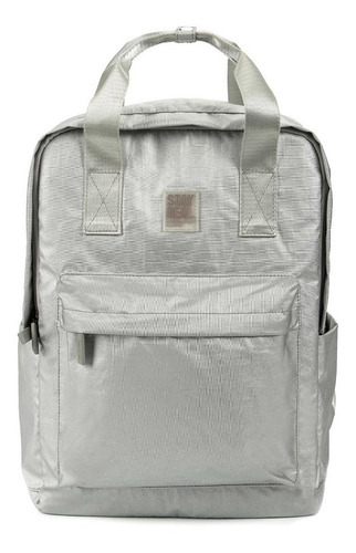Bolso Tipo Tula Para Hombre Morral En Lona Encerada Color Plateado