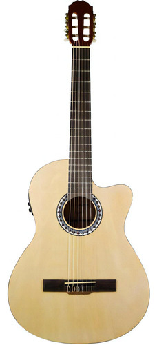 Guitarra Gewa Ps510196 Electroacustica Natural Con Resaque Color Marrón Material Del Diapasón Pakka Orientación De La Mano Diestro