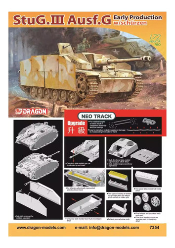 Dragon 7354 A Escala 1/72 Stug.iii Ausf.g De Producción Temp