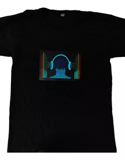 Remera Audioritmica Led! Cotillón Luminoso