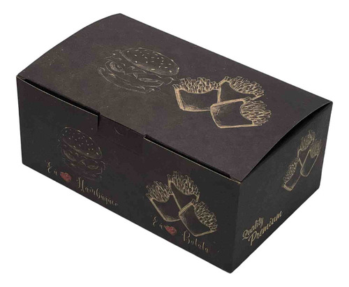 Embalagem Delivery | Caixa Para Combos Lanches - 50 Unidades
