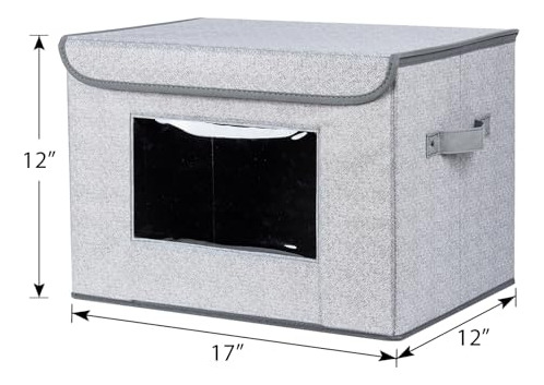 Juego De 2 Cubos Almacenamiento Plegables Grandes Con Tapas,