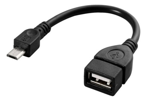 Cable Tipo Micro A Entrada Usb 15cm Para Conectar Usb/ Micro Color Negro