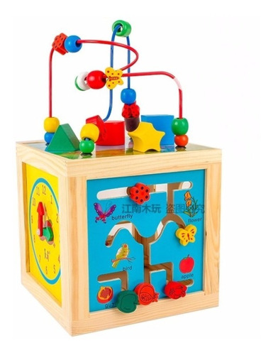 Cubo Didáctico De Actividades Montessori Desarrollo Motriz