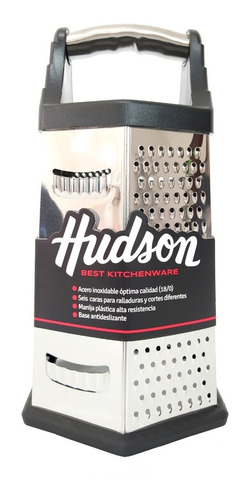 Rallador Acero Inoxidable Hudson 6 Caras Base Antidesliz Bz3