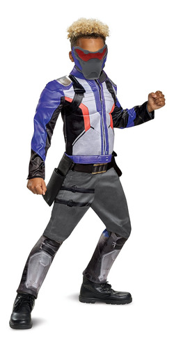 Disfraz De Overwatch Classic Soldier 76 Muscle Para Niño