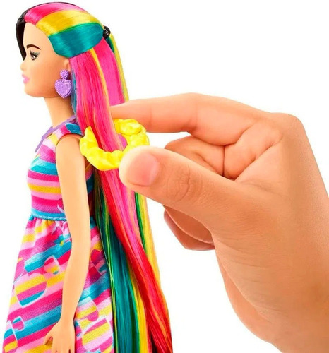 Vestido Barbie Doll Totalmente Hair Morena con Corazones Hcm90