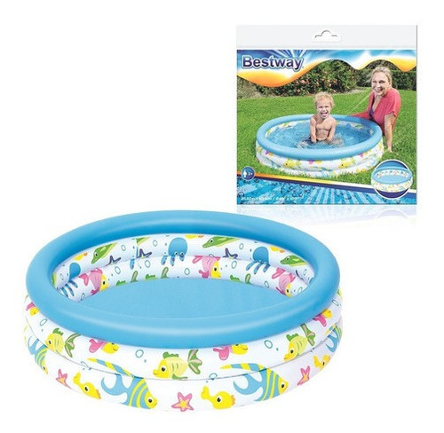 Imagen 4 de 6 de Bestway Pileta Inflable 3 Aros 102 X 25 Cm Jeg 51008 El Gato