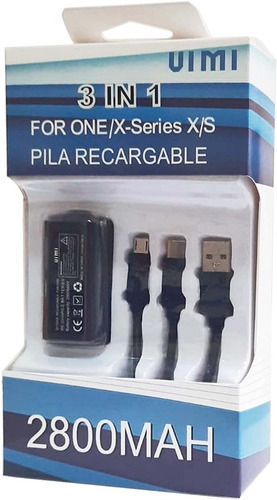 Kit Carga Y Juega Xbox One Con Cable V8 Y Tipo C