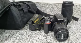 Nikon Kit D5600 + Lentes Af-p Dx 18-55mm Vr Y 70-300mm Ds