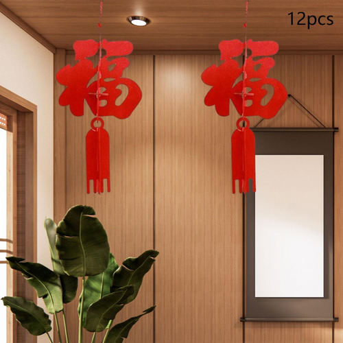 12 Uds. De Decoraciones Colgantes De Año Nuevo Chino,