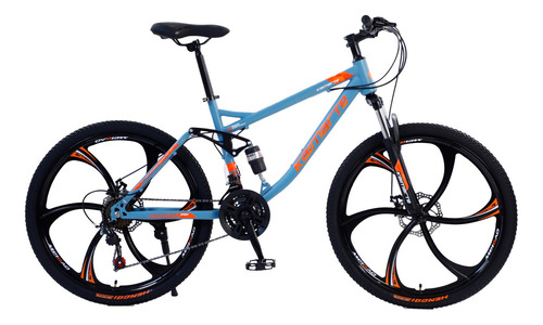 Bicicleta Aro 26 Bike Roda Magnésio 21v Terra Viva Wct Fit Cor Azul-celeste