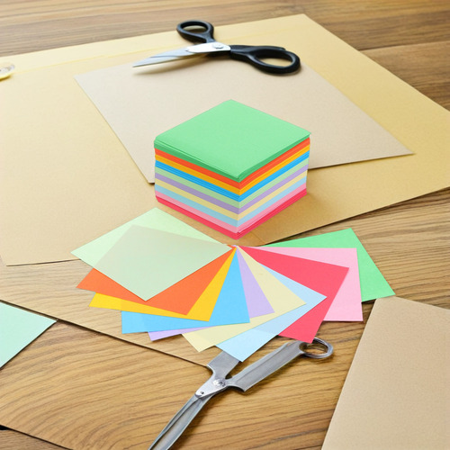 1000 Unidades De Papel De Origami Para Artesanato Colorido D