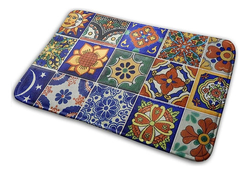 Jinyour Talavera Mexican Tiles Doormat Entrance Mat Floor Ru