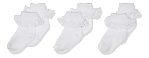 Calcetines Jefferies Bebé-niña Calcetines De Encaje 3 Par...