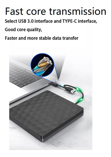 Y Grabador De Dvd Portátil Blu-ray Externo Usb 3.0 Tipo C