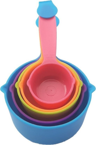 Set Juego Tazas Medidoras X 5 Plasticas Cocina Reposteria