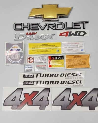 Chevrolet Luv Dmax Calcomania Y Emblema 3.0 Turbo Diesel 4x4