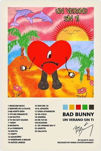 Bad Bunny Rosalía Set 2 Pósters 33x23 Cm