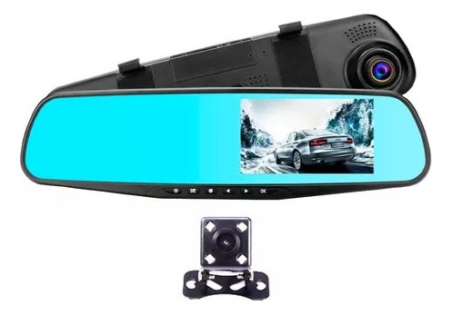 Espejo Retrovisor Con Pantalla + 2 Cámara Retroceso 12-24vt