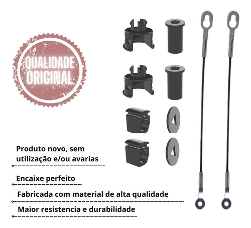 Kit Bucha Reparo Cabo De Aço Tampa Traseira Strada 2012/2013