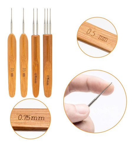 7 Ganchos De Ganchillo Para Rastas Para El Cabello, De