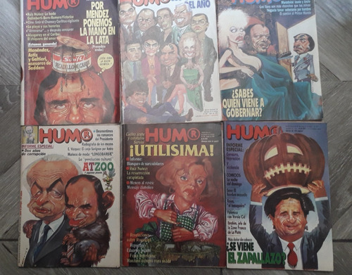 Lote De Seis Revistas Antiguas * Humor *  Año 1991