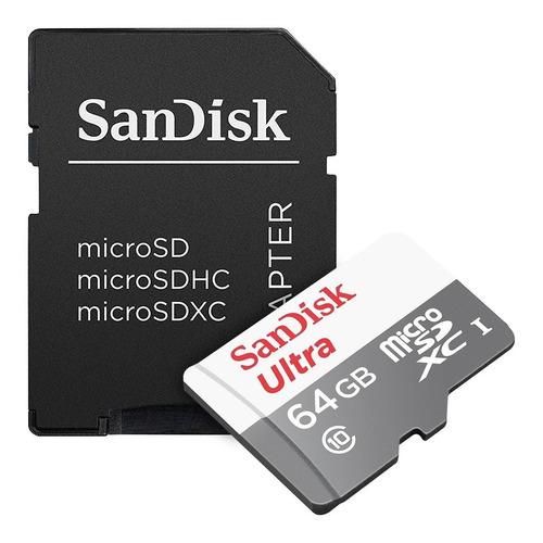 Memoria Microsd Sandisk 64gb Ultrahd Clase 10 Micro Sd Gtia