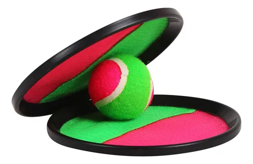 Juego De Lanzamiento Y Atrapa Con Paletas De Velcro – 4 Palas Y 4 Pelotas Para Jugar En Playa, Jardín O Interior