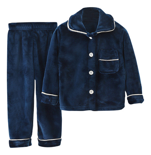 Pijama Liso Para Niños Pequeños Y Niñas, Pantalones Cálidos