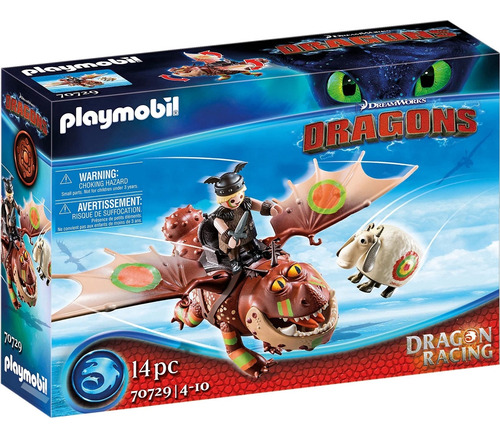 Playmobil Dragon Racing: Fishlegs Y Meatlug