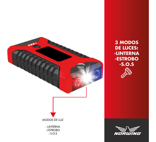 Kit Arrancador Bateria Portatil Usb Auto Con Valija