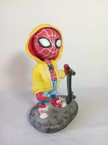 Spiderman Adorno Para Torta En Porcelana Fria