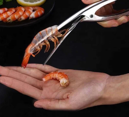 Imagen 2 de 12 de Pinza Para Pelar Camarones De Acero Inoxidable