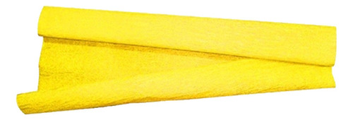 Kit 10 Unidade Papel Crepom 48cmx2m P/ Artesanato Decoração Cor Amarelo Liso