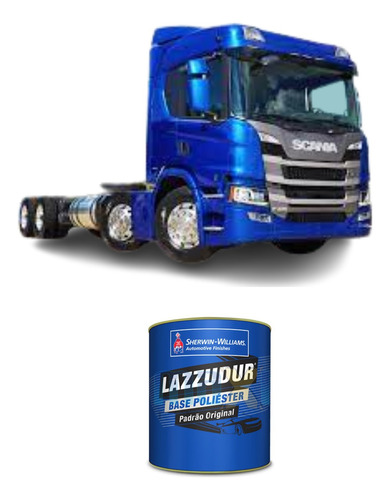 Tinta Automotiva Poliéster Azul Ultramarino Scania 900ml